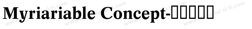 Myriariable Concept字体转换